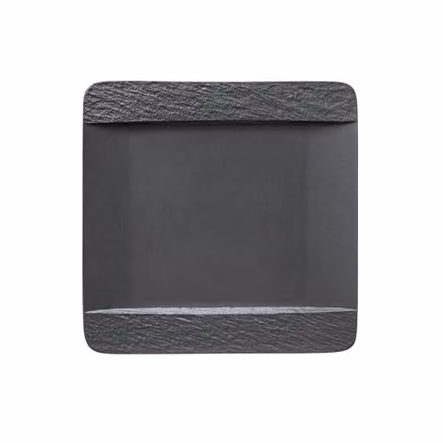 Villeroy & Boch Manufacture Rock vierkant eetbord, zwart/grijs, B: 28 cm, D: 28 cm, H: 2 cm