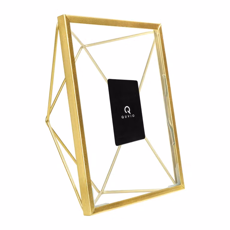QUVIO Fotolijst Hexagon - Goud - B/D/H: 15 x 6,5 x 20,5 cm