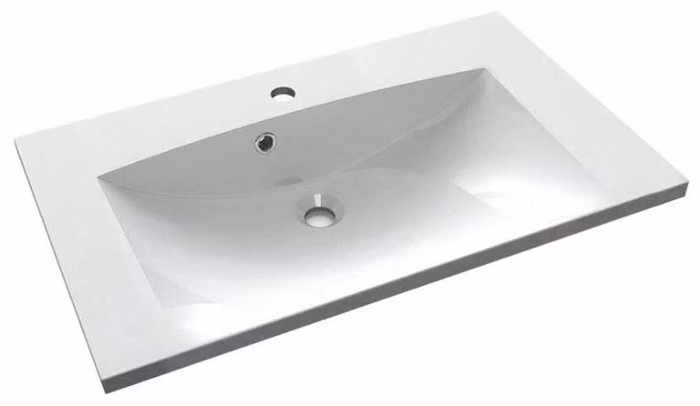 Sapho MARIA wastafel met marmerlook, wit, B: 75 cm, D: 46 cm