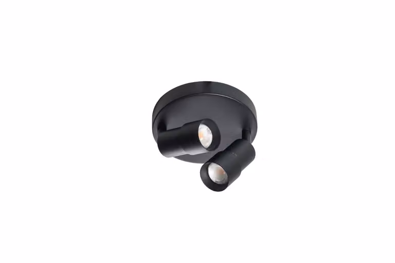ETH Liam Opbouw Spot 2x Led - Rond - Zwart - Aluminium