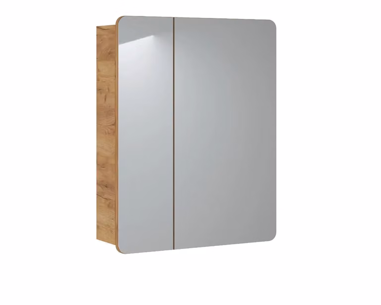 AC-Déco Badkamermeubel met deuren en houtlook, wandmontage