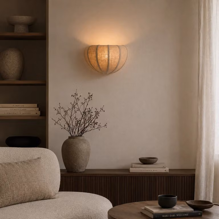Light & Living Japandi wandlamp Zosia bruin beige met textiel B: 30 cm, D: 16 cm, H: 19 cm