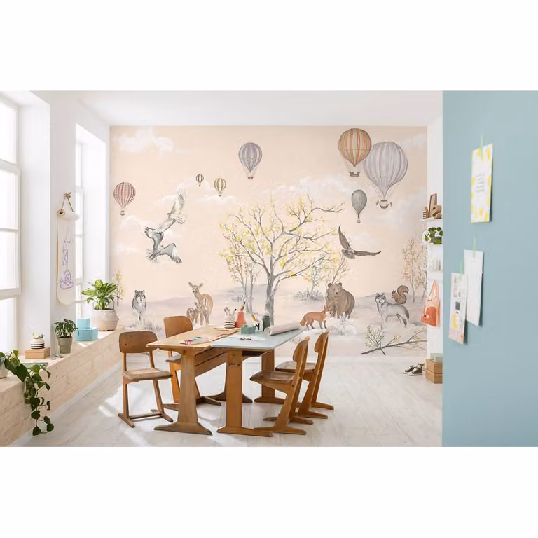 home24 Fotobehang Forest Expedition meerdere kleuren B: 450 cm, H: 280 cm