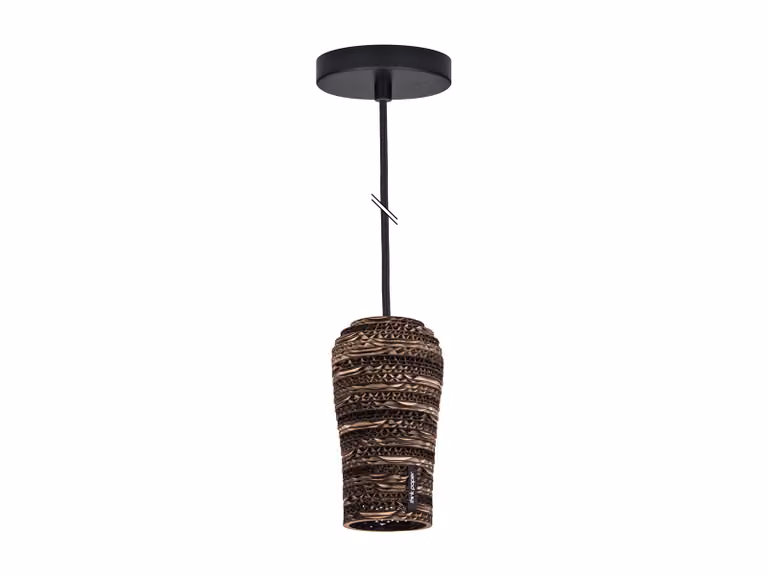 Think Paper Socket 003 kartonnen hanglamp, rond, Ø 9 cm