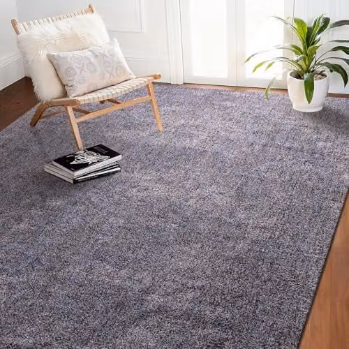 VEVOR Kortpolig vloerkleed modern rechthoekig, blauw/grijs, B/D/H: 304,8 x 243,8 x 2,0 cm