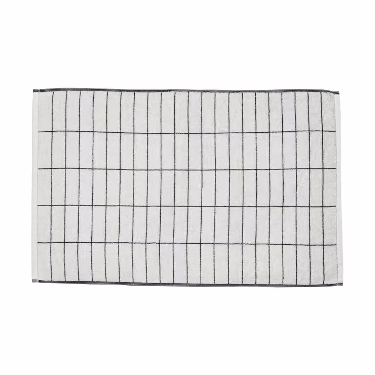 Mette Ditmer Tile Stone badmat Zwart-offwhite 50 x 80 cm
