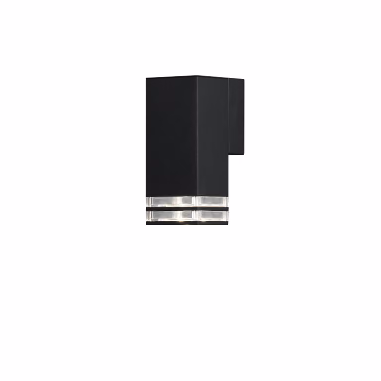 Konstsmide Pollux wandlamp zwart met 2 lichtstroken en GU10 fitting