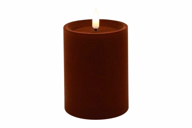 Countryfield Ledkaars Lyon Donkerbruin Velvet D7,5 H10 cm