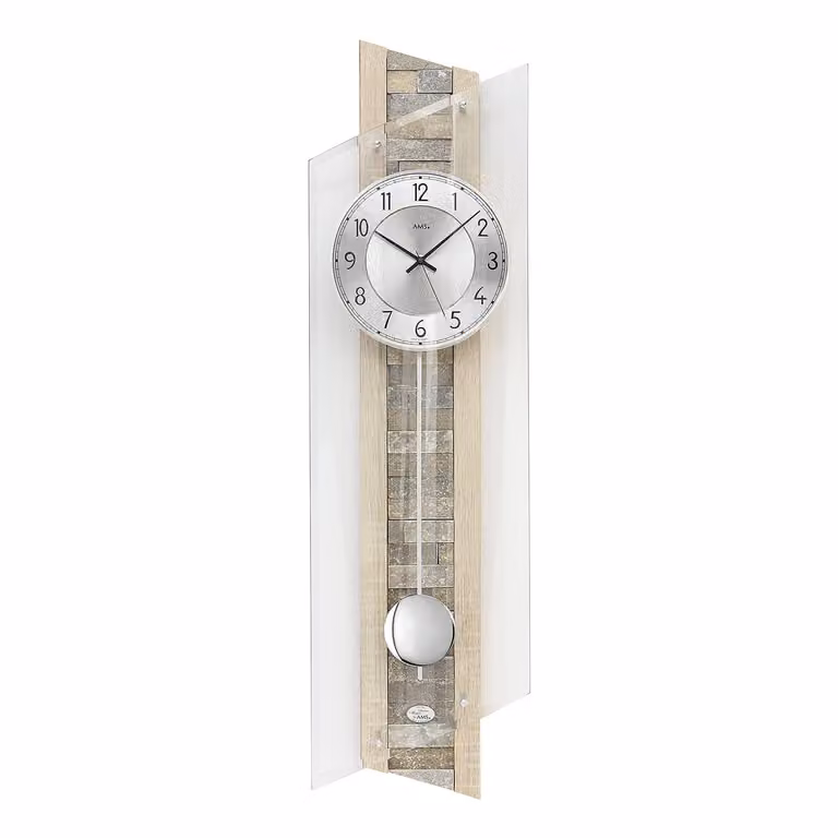 home24 Slingerklok Hocking Grijs Aluminium B/D/H: 84 x 24 x 10 cm
