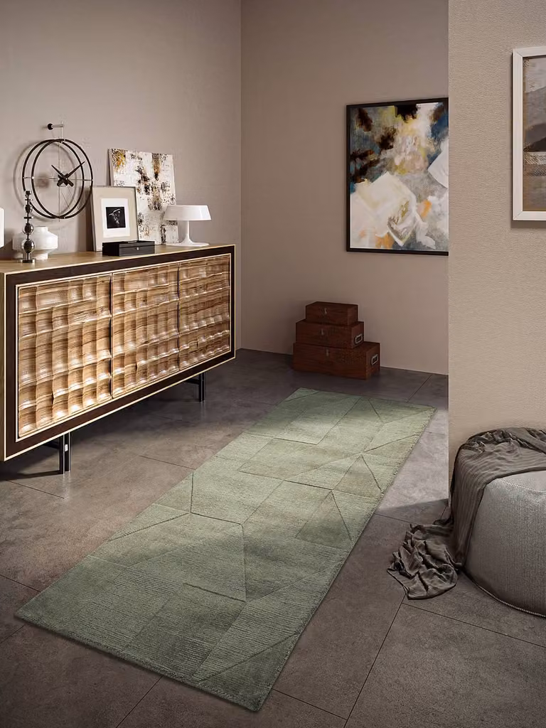 home24 Loper Ursule Vloerkleed Groen B: 80 cm, D: 1 cm, H: 250 cm