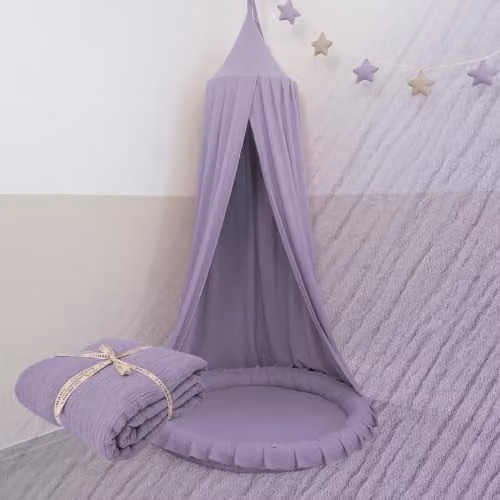 lilimaus Baldakijn Mousseline Bedhemel voor de kinderkamer - Handgemaakt katoen