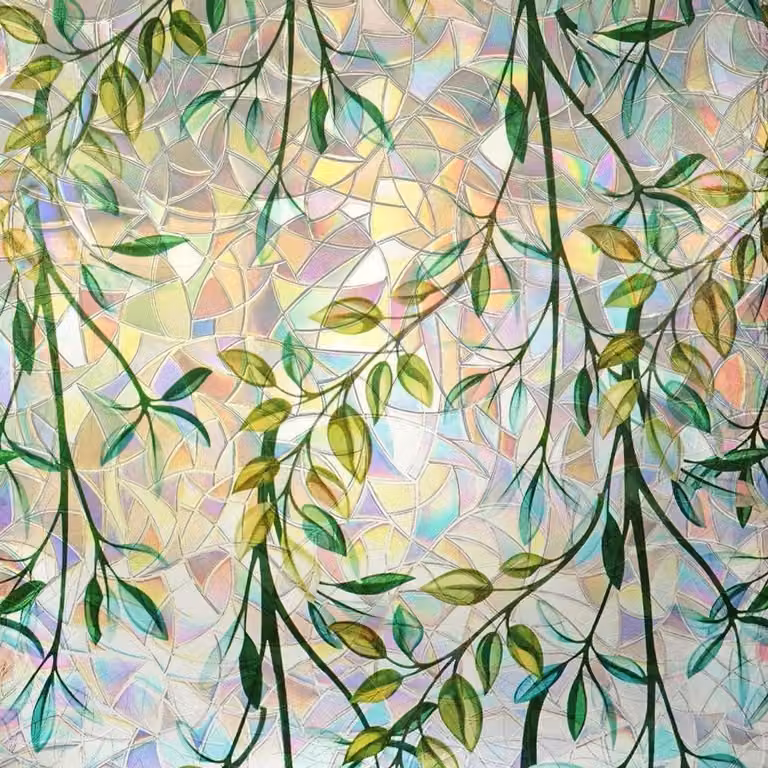 Decoratieve raamfolie met regenboogeffect voor privacy, 44.5 x 200 cm, kleurrijk