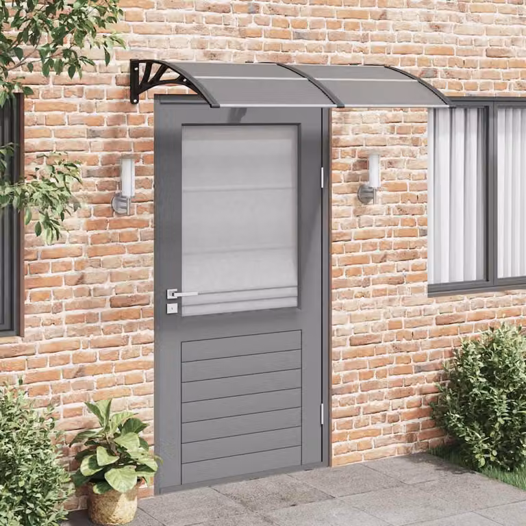 vidaXL Overkapping voor deur, zwart, 150 x 100 cm, polycarbonaat