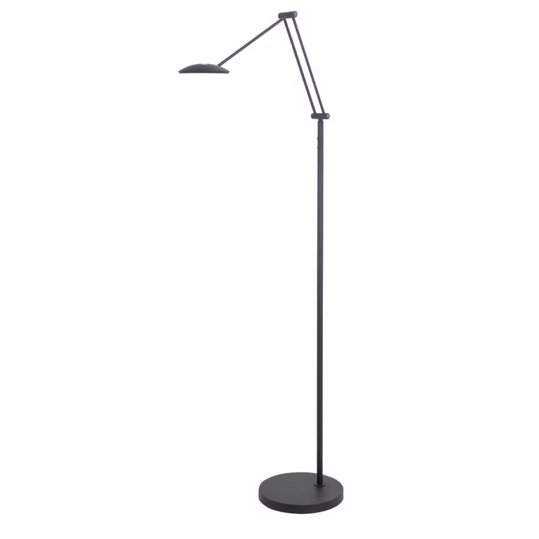 Highlight Roma leeslamp zwart metalen ronde vloerlamp Ø 23 cm
