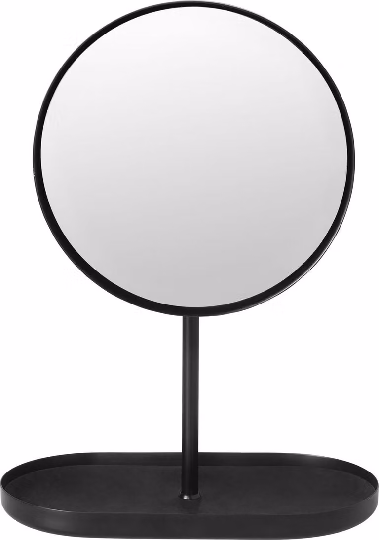Blomus MODO make-upspiegel voor op tafel met titaniumcoating