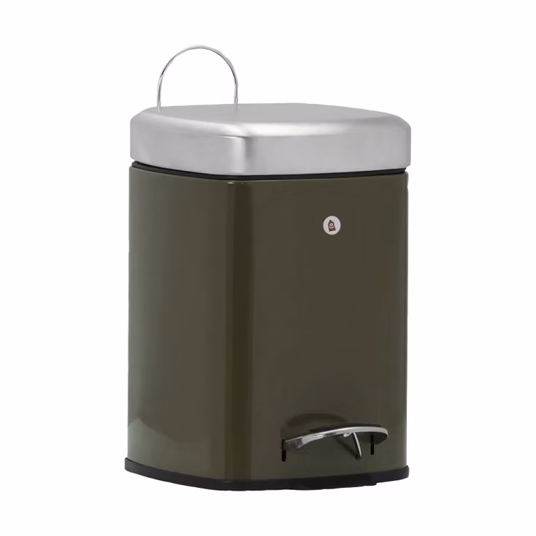 House Doctor Sort prullenbak met pedaal, Groen, B: 20,5 cm, D: 27,5 cm, H: 29,5 cm