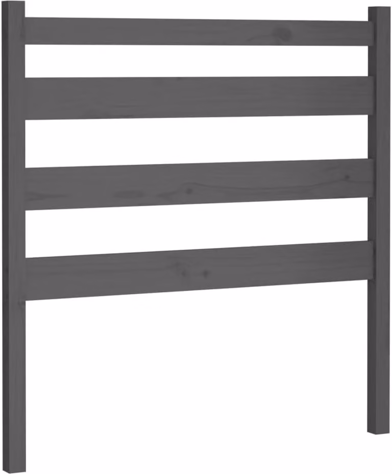 Modern houten hoofdbord met lattendesign voor de slaapkamer - Grijs - 96 x 100 cm