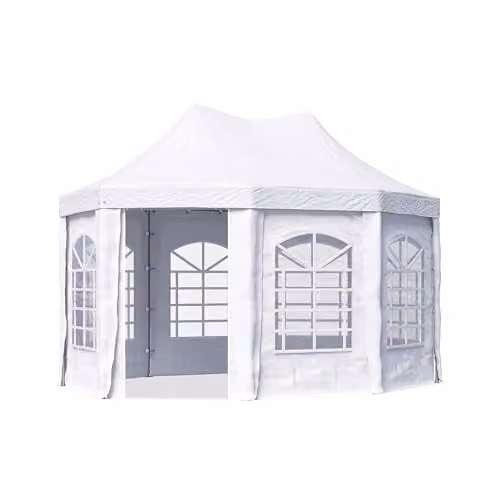 TOOLPORT Pagodetent Paviljoen met vensters, wit, 3 x 4,1 m