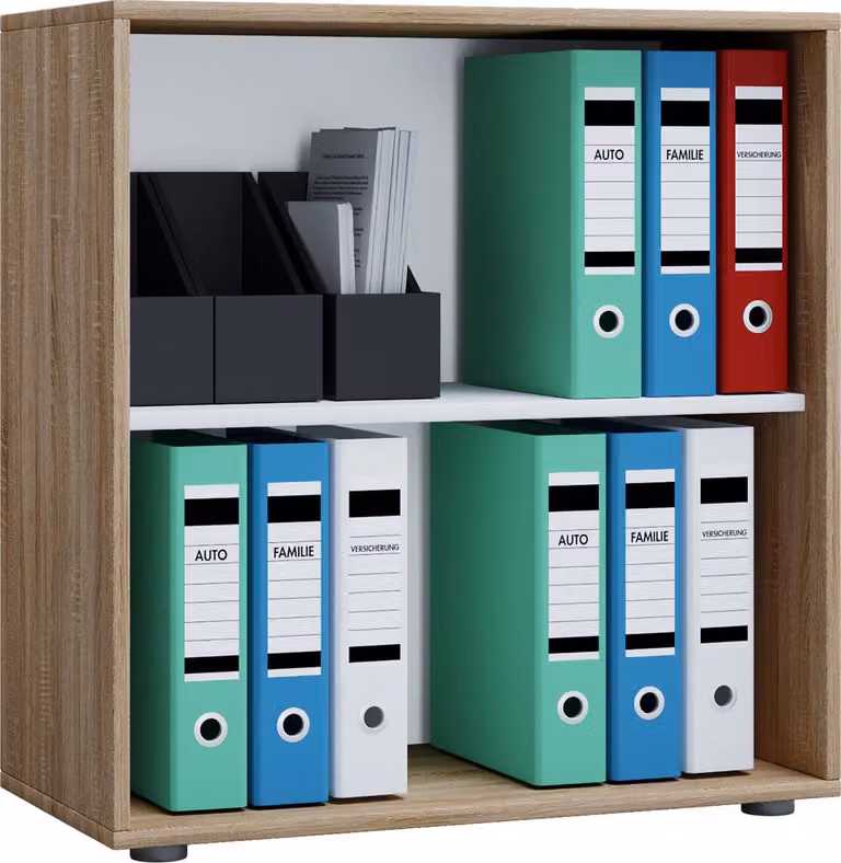 Vcm Lona Houten Boekenplank en Archiefkast met 2 Vakken