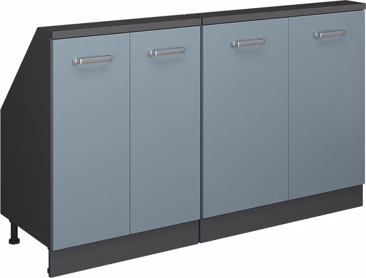 Vicco R-Line Keukenkast voor schuine wand Blauw-grijs, Set van 2, Model 58139