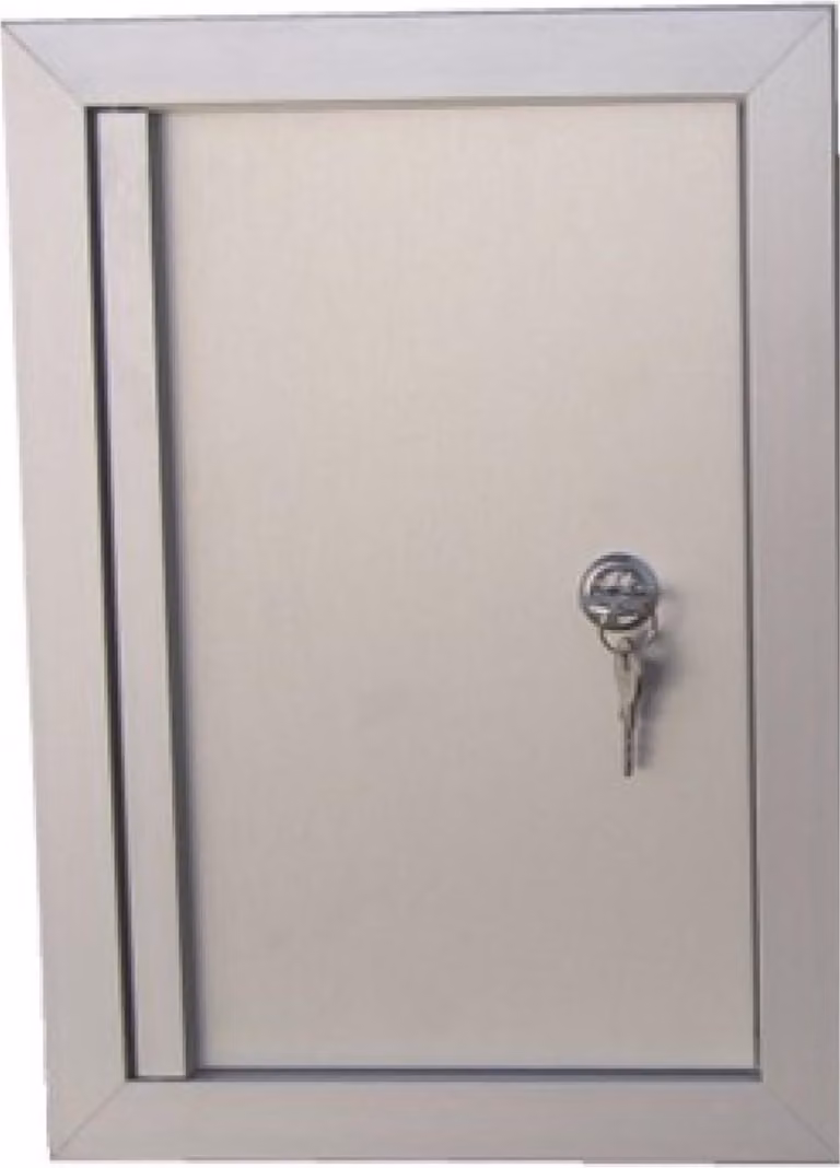 Aluminium brievenbusdeur Small, Breedte: 24 cm, Hoogte: 34 cm