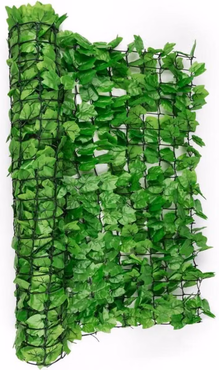Blumfeldt Fency Bright Ivy privacyscherm en windscherm met klimopbladeren, lichtgroen, 300 x 150 cm