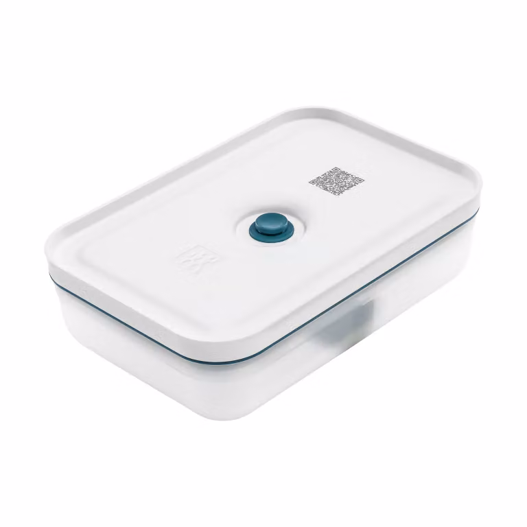 Zwilling Fresh & Save vacuüm lunchbox La Mer maat L plat, wit, 1 l, B: 21,5 cm, D: 14,5 cm, H: 7 cm