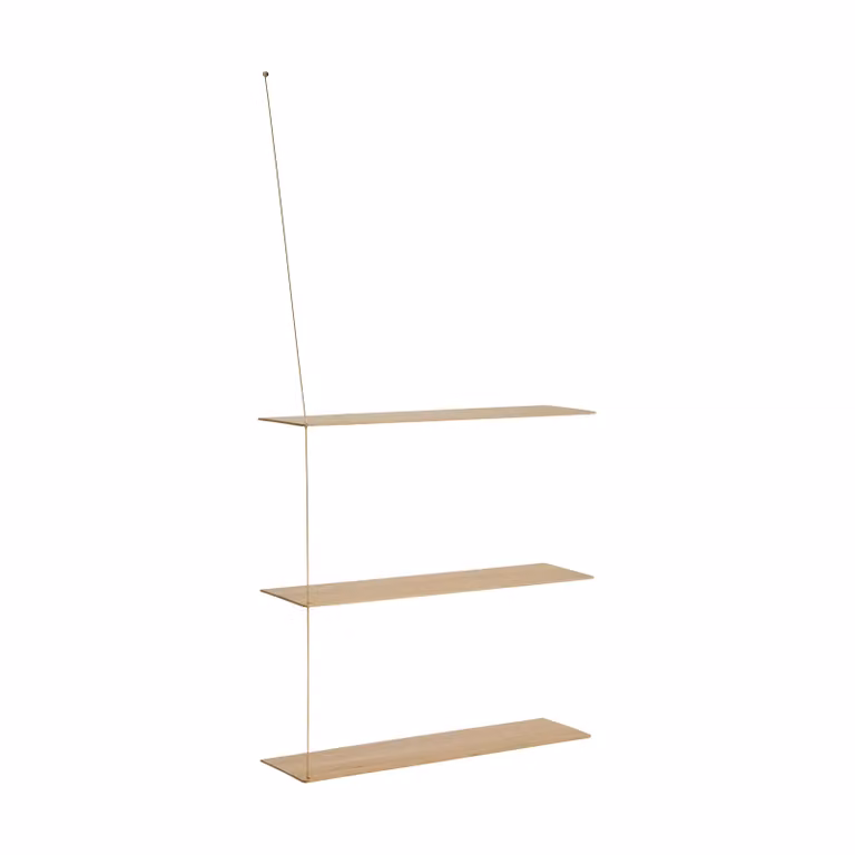 Woud Stedge wandplank van eikenhout, beige, breedte: 80 cm