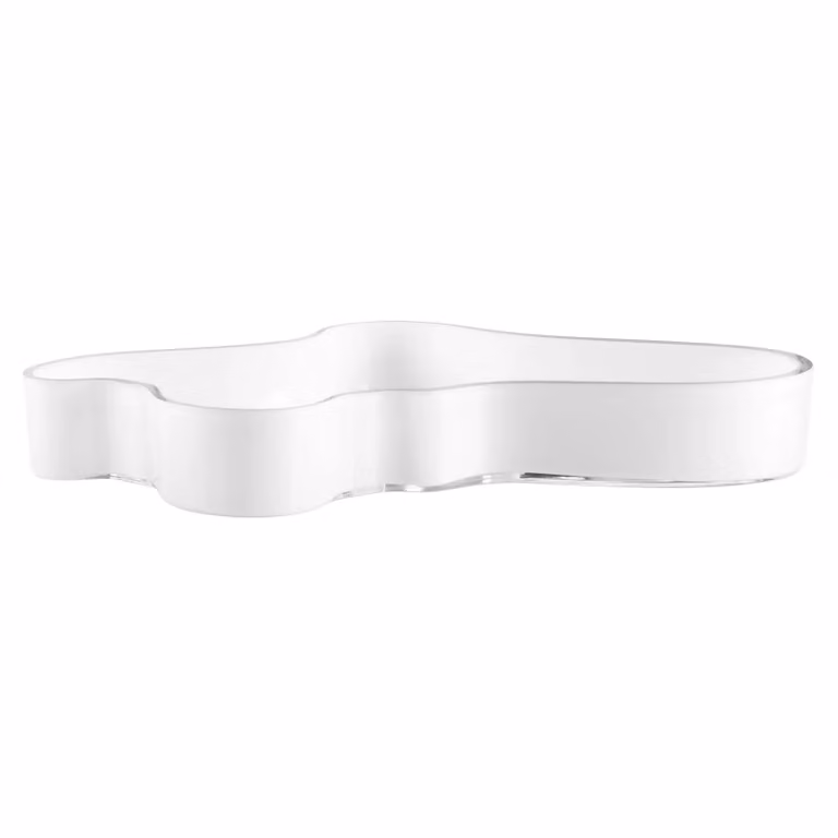 Iittala Alvar Aalto schaaltje Wit B: 38 cm, H: 5 cm