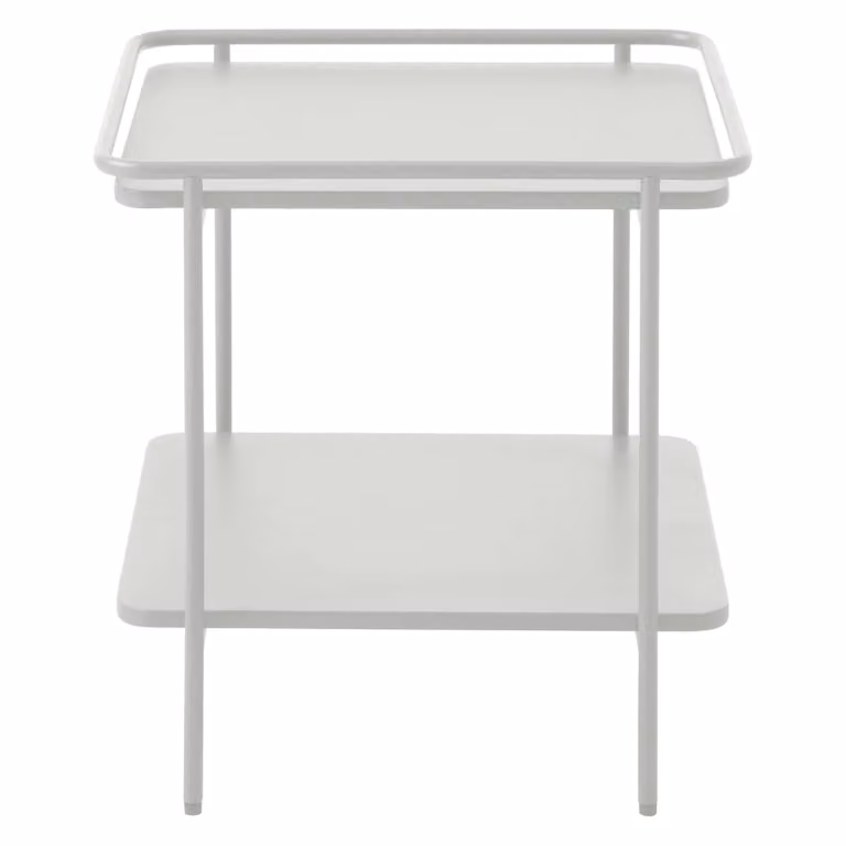Nest of Nora Bijzettafel met 2 bladen - Wit - Metaal - B: 45 cm, D: 45 cm, H: 45 cm