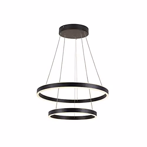 SLV One Double Pendelarmatuur Zwart Dimbaar met Up/Down LED-verlichting