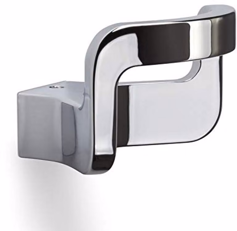 Metalen Wandhaak Elegante Kapstokhaak met Verborgen Montage voor Handdoeken, B/D/H: 72 x 52 x 38 mm