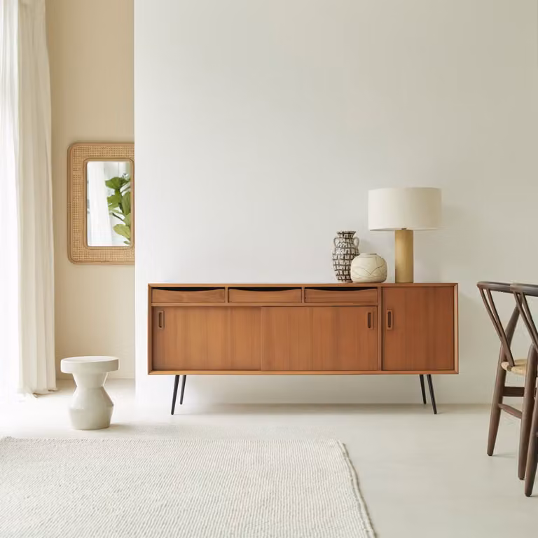 Tikamoon Simen buffetkast van massief mahoniehout en acacia - Bruin - Breedte: 170 cm