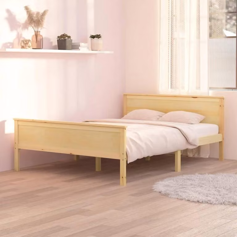 Houten Bedframe voor volwassenen - Massief grenenhout - 120 x 200 cm - Houtkleur