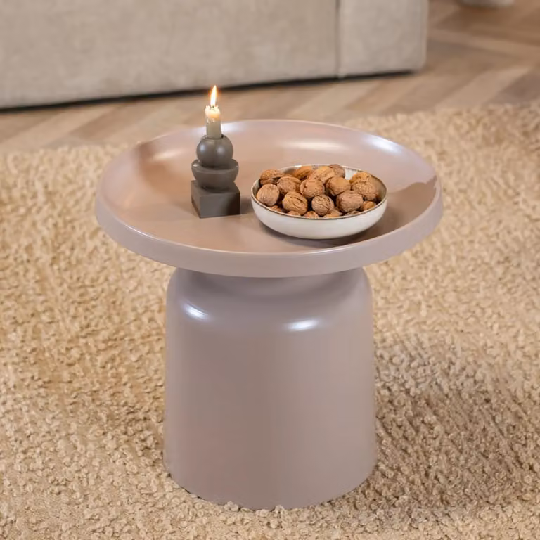Bronx71 Salontafel Donna rond metaal beige