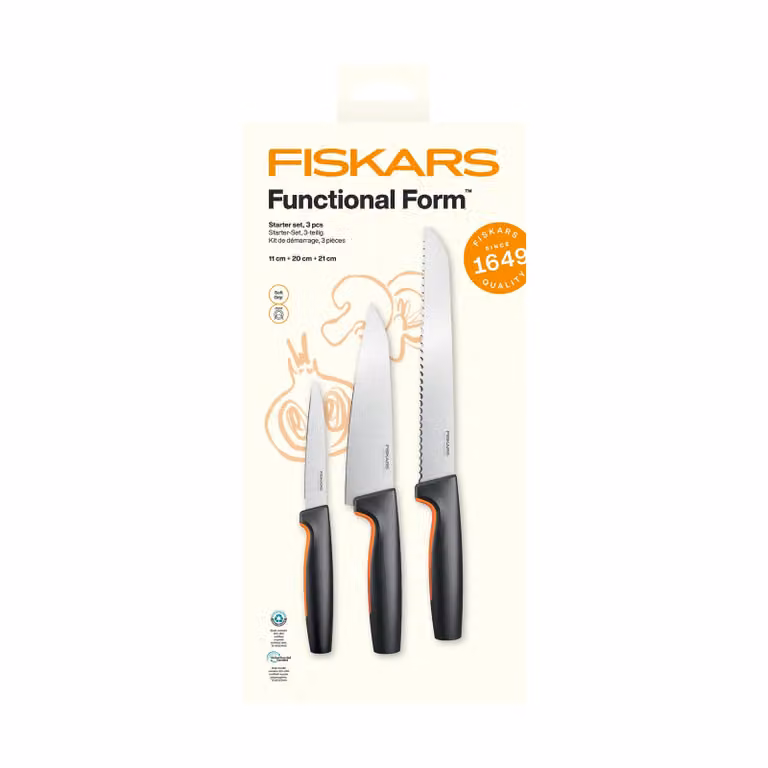 Fiskars Functional Form startset van roestvrij staal, 3 delen