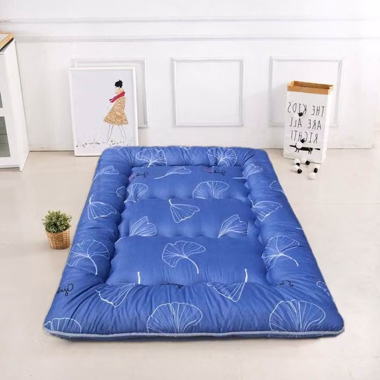 Vloermatras Ginkgo - Opvouwbare topper met driekwart quilten - 100 x 200 cm