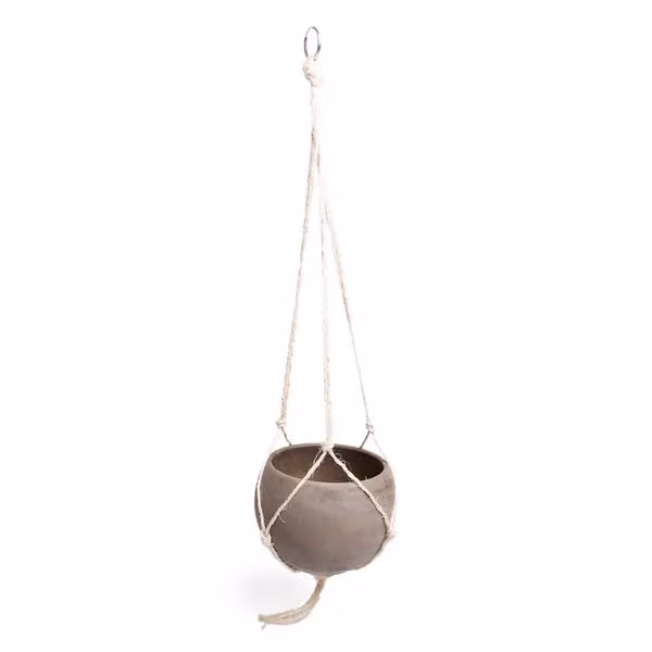 Dille & Kamille Bloempot met ophangkoord, terracotta