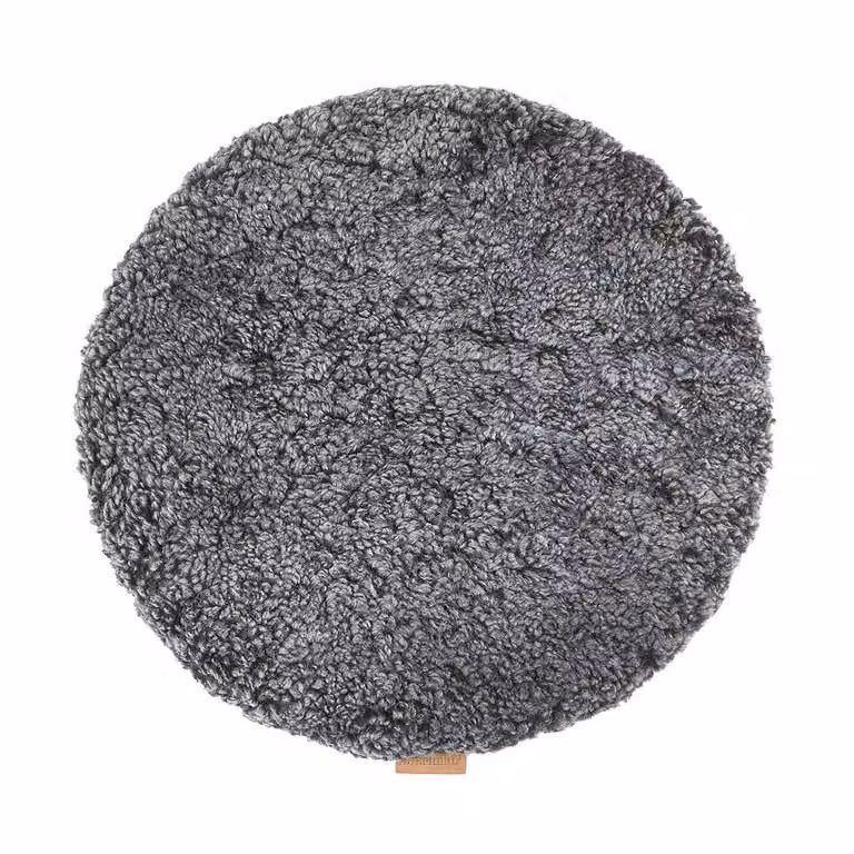 Shepherd of Sweden Jill gewatteerd stoelkussen Zwartgrafiet grijs Ø36 cm