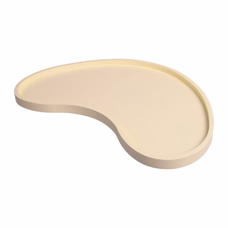 QUVIO Organische Houten Tray - Beige - 45 x 24 cm