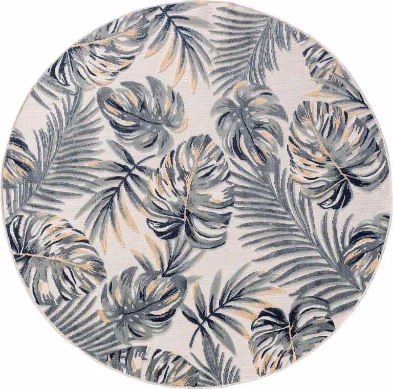 Interiyou Florenz Binnen- en buitentapijt, rond, meerkleurig, diameter 200 cm