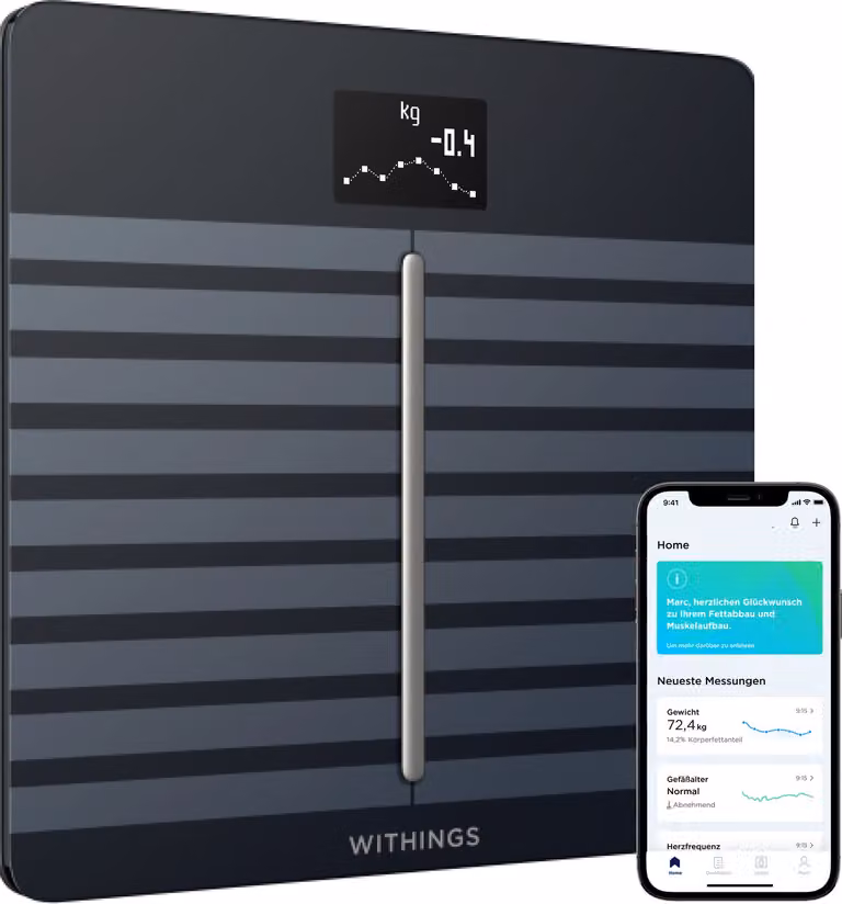 Withings WBS04B-WHITE-ALL-INTER Elektronische personenweegschaal, Wit