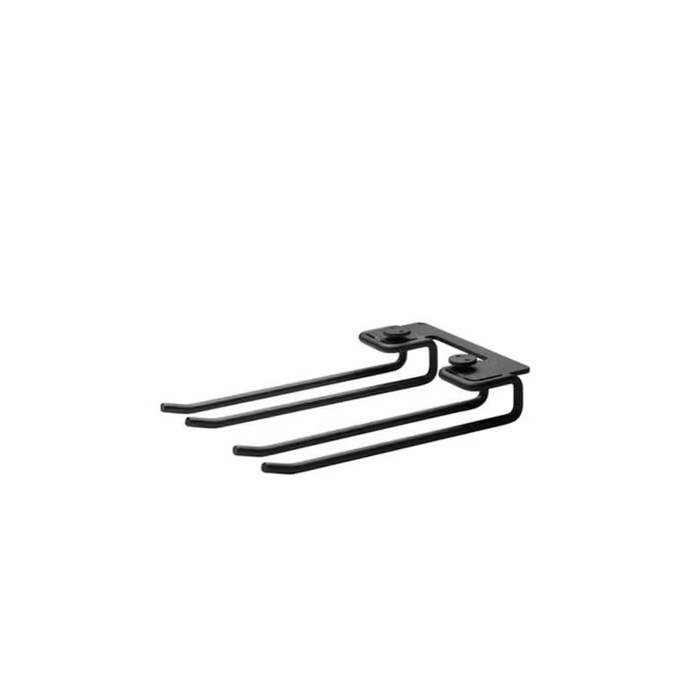 String handdoekenrek 2-pack zwart, Breedte: 20 cm