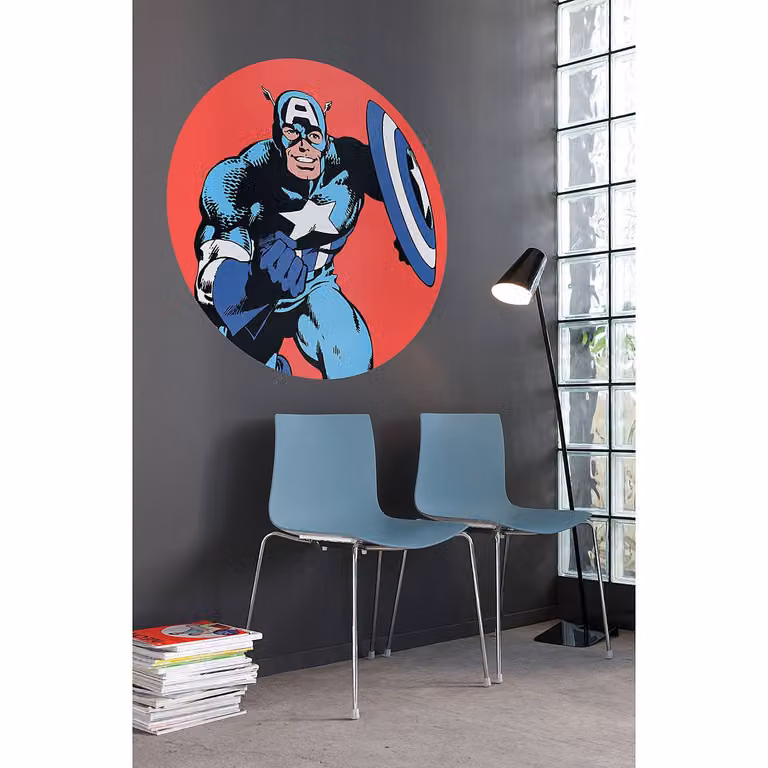 home24 Vlies-fotobehang Marvel PowerUp 125 x 125 cm