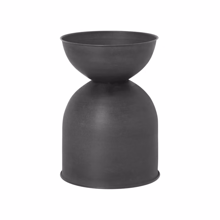 Ferm Living Hourglass bloempot klein zwart-donkergrijs Ø30 cm