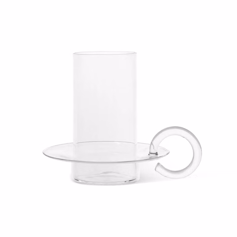 Ferm Living Luce waxinelichtjeshouder Transparent Glas Rond