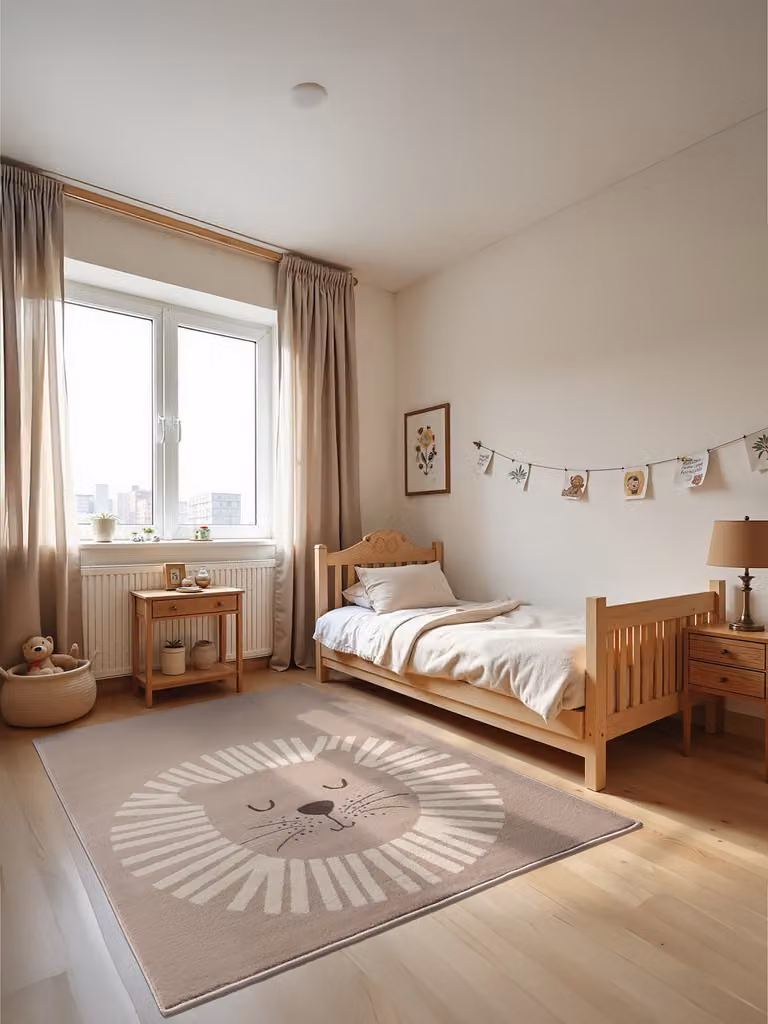 home24 Kinderkleed Happy Lion Beige B: 160 cm, L: 235 cm