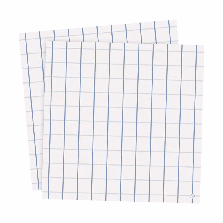 ERNST Servet Geruit Lichtblauw 20-pack 33x33 cm