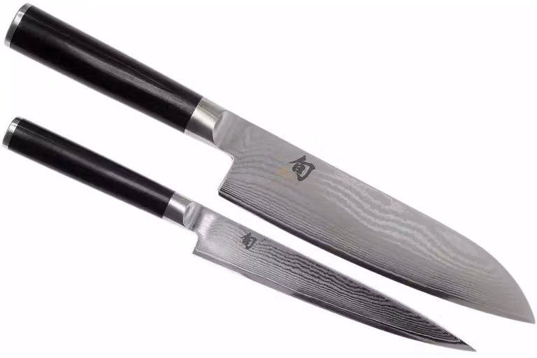 Kai Messenset Shun Classic 2-delig met Universeel Mes en Santoku Mes van 32 lagen damaststaal DMS-230