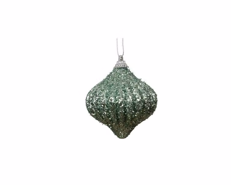 Kerstbal foam ui mintgroen 8 cm